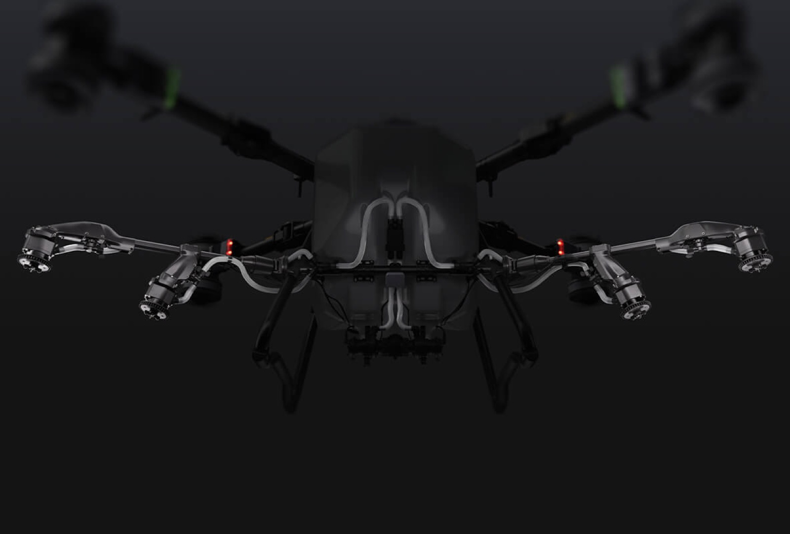 Rear four-sprinkler array